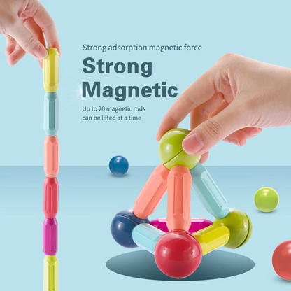 36 Pcs Strong Magnetic Sticks & Link With Storage Bag