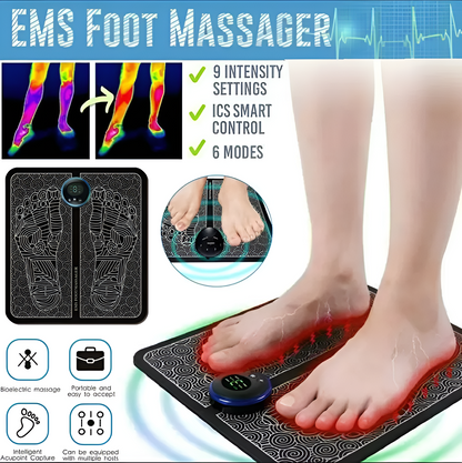 EMS Foot Massager Electric Mat Portable Folding Feet Massage